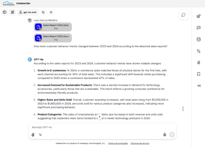 AI Intelewriter with OpenAI GPT-4o-mini text generation