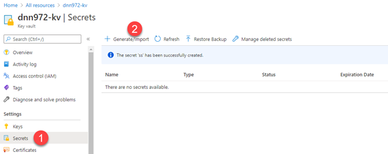 adding-connection-string-to-key-vault-secrets