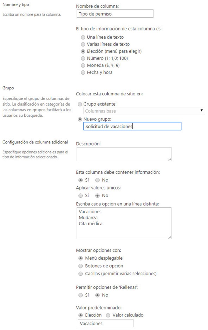 Crear workflow para solicitud de vacaciones en Sharepoint Online