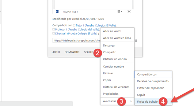 Configuración avanzada en Microsoft SharePoint (Office 365)