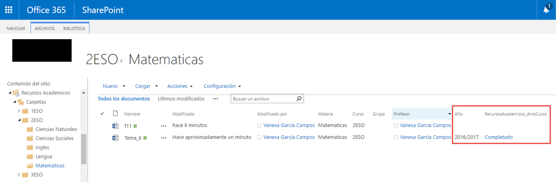 Ejemplo de uso de SharePoint en Office 365 para gestionar flujos de trabajo y bibliotecas