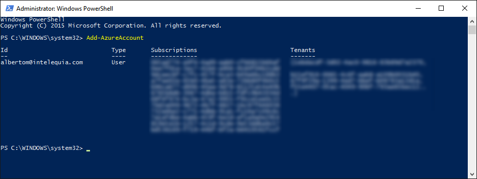 Cómo empezar la administración de Windows PowerShell (Azure)
