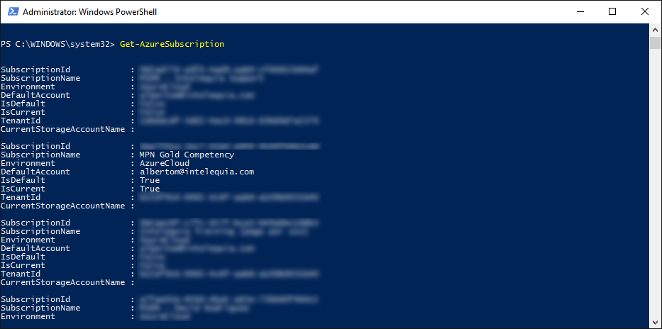 El administrador de Windows PowerShell