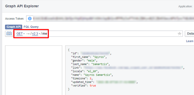 Graph API Explorer - DNN 7.4.1 y Facebook API v2.3