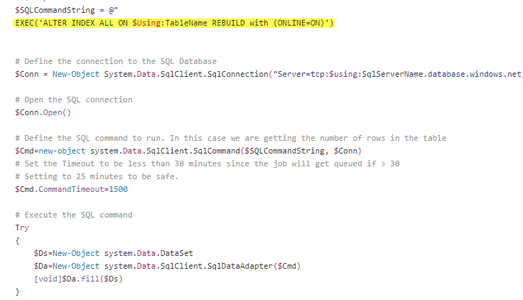Indexación de tablas con comando SQL Indexación de tablas con comando SQL
