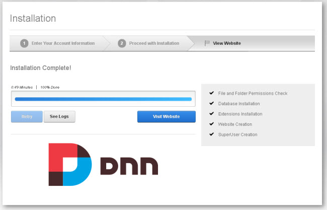 Instalación de DNN (DotNetNuke)