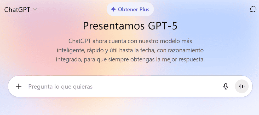 Captura de Chat GPT-5 de Open AI (Inteligencia Artificial-IA) Captura de Chat GPT-5 de Open AI (Inteligencia Artificial-IA)
