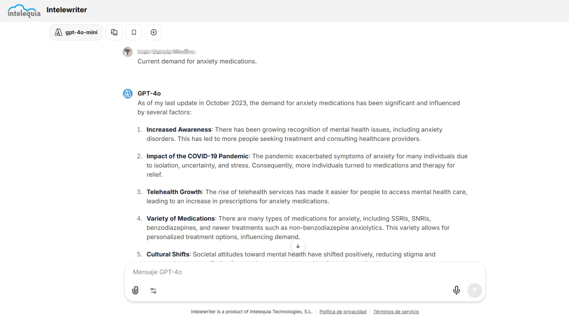 AI Intelewriter: Addressing inquiries in the healthcare and pharmaceuticals sector