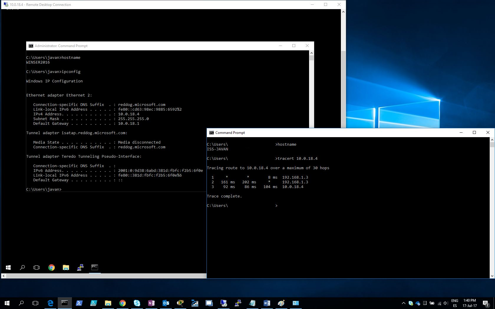 Conexión de Escritorio Remoto a Windows Server 2016 en entorno corporativo Conexión de Escritorio Remoto a Windows Server 2016 en entorno corporativo