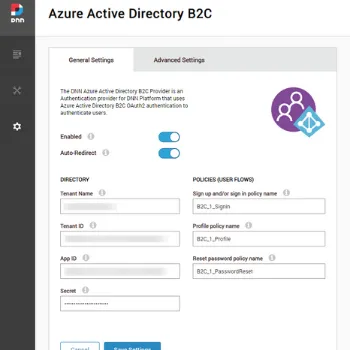DNN Azure Active Directory B2C Provider